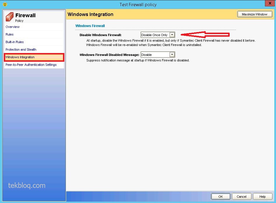 disable symantec endpoint protection firewall