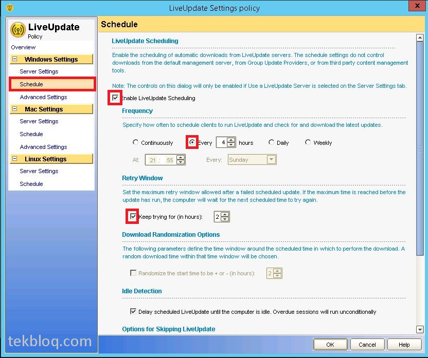 Manually Run Live Update Symantec Endpoint Protection