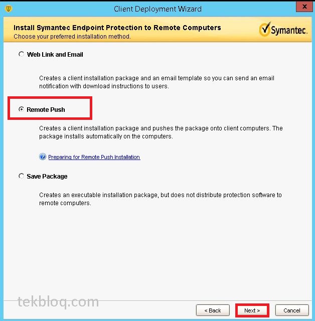 symantec endpoint protection 14 missing install package